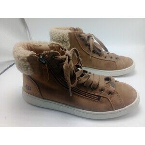 UGG Chestnut Leather High Top Lace Up Zipper Boots 1019716 Womens Sz 8